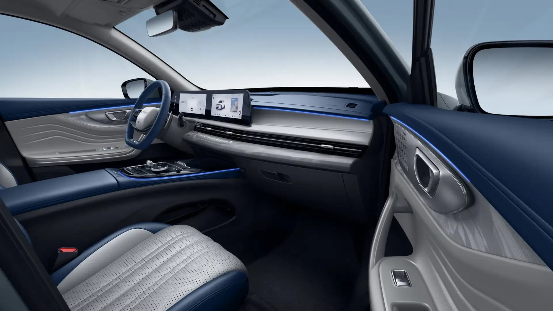 Leather fabric seats